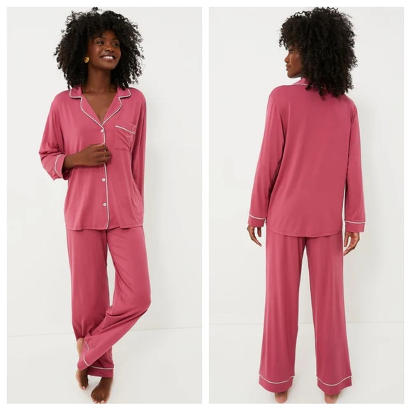 Eberjey Gisele Tencel Modal Long PJ Pajamas Set in...